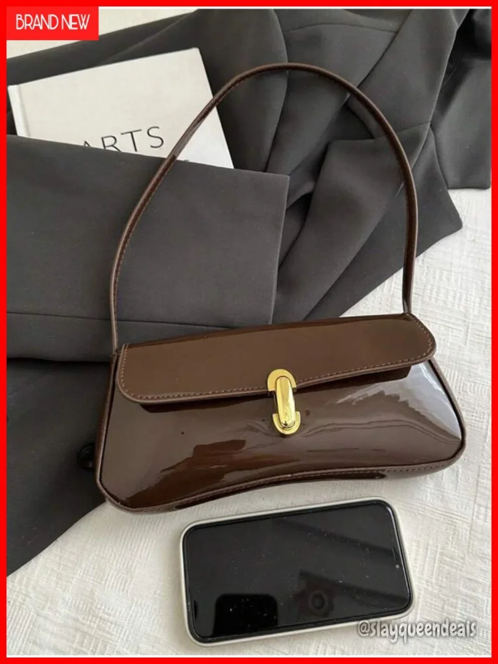 Small PU Leather Hobo Shoulder Bag Crossbody Retro Clutch Purse